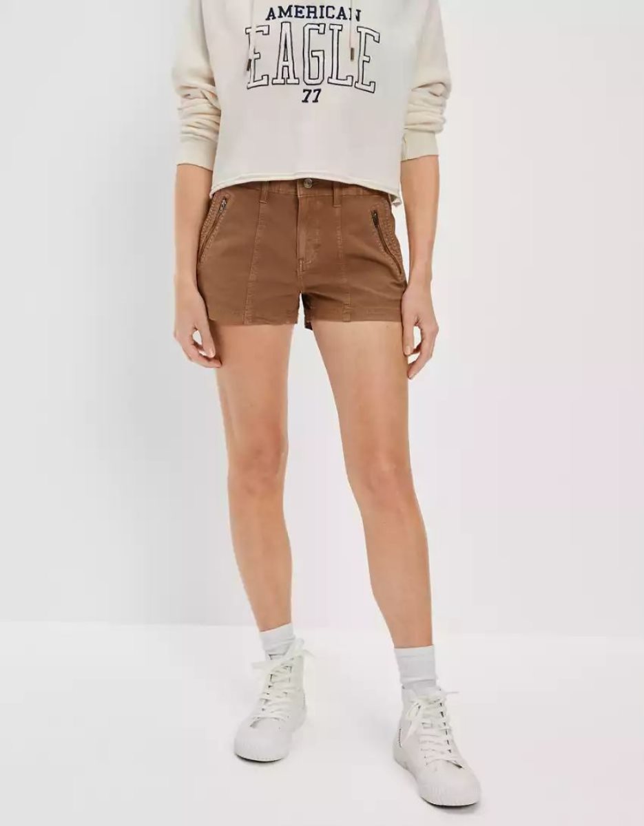 Shorts American Eagle AE Snappy Stretch Low-Rise Marron Femme | LWU-59716738